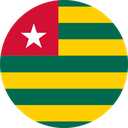 The Flag of Togo Round