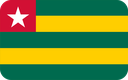 The Flag of Togo Rounded Rectangle