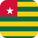 The Flag of Togo Rounded Square
