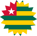 The Flag of Togo Star Burst