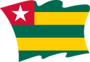The Flag of Togo Wavy II