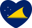 The Flag of Tokelau Heart