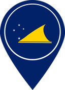 The Flag of Tokelau Map Pin