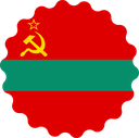 The Flag of Transnistria Scallop Circle