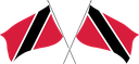 The Flag of Trinidad and Tobago Crossed Flags