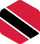 The Flag of Trinidad and Tobago Rounded Hexagon