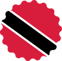 The Flag of Trinidad and Tobago Scallop Circle