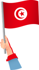 The Flag of Tunisia Handheld