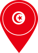The Flag of Tunisia Map Pin
