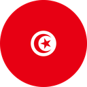 The Flag of Tunisia Round