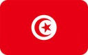 The Flag of Tunisia Rounded Rectangle