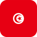 The Flag of Tunisia Rounded Square