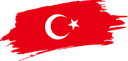 The Flag of Turkey Brused