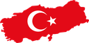 The Flag of Turkey Map