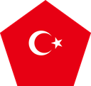 The Flag of Turkey Pentagon