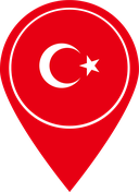 The Flag of Turkey Map Pin