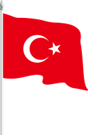 The Flag of Turkey Pole Flag II