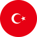 The Flag of Turkey Round