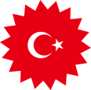 The Flag of Turkey Star Burst