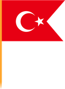The Flag of Turkey V Cut