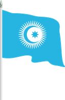 The Flag of Turkic Council Pole Flag II