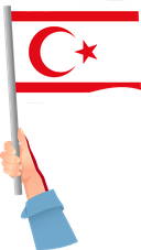 The Flag of Turkish Republic of Northern Cyprus Handheld