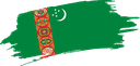 The Flag of Turkmenistan Brushed