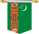 The Flag of Turkmenistan Hanging Banner III