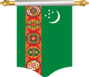 The Flag of Turkmenistan Hanging Banner I