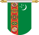 The Flag of Turkmenistan Hanging Banner II