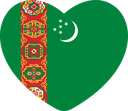 The Flag of Turkmenistan Heart