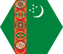 The Flag of Turkmenistan Hexagon I