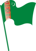 The Flag of Turkmenistan Pole Flag I