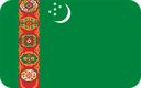 The Flag of Turkmenistan Rounded Rectangle