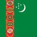 The Flag of Turkmenistan Square
