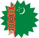 The Flag of Turkmenistan Star Burst