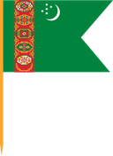 The Flag of Turkmenistan V Cut