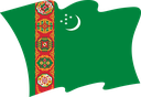The Flag of Turkmenistan Wavy II