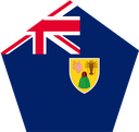The Flag of Turks and Caicos Islands Pentagon