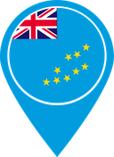 The Flag of Tuvalu Map Pin