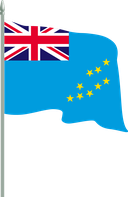 The Flag of Tuvalu Pole Flag II