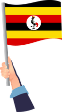 The Flag of Uganda Handheld