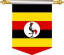 The Flag of Uganda Hanging Banner III