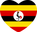 The Flag of Uganda Heart