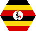 The Flag of Uganda Hexagon I