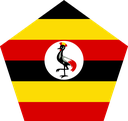 The Flag of Uganda Pentagon