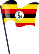 The Flag of Uganda Pole Flag I