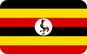 The Flag of Uganda Rounded Rectangle