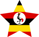 The Flag of Uganda Star