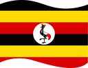 The Flag of Uganda Wavy I